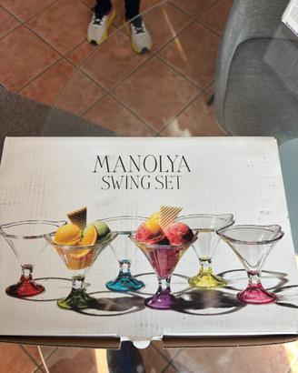 Set coppe gelato in vetro