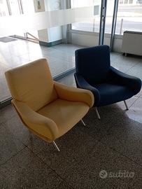 poltrone Zanuso Lady originali anno 60 da restaura