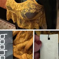 Bralette pizzo senza ferrett Booho made in UK,Tg 8