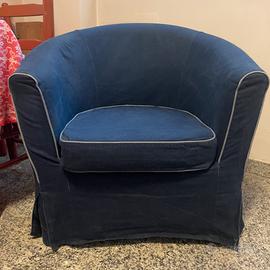 Poltrona Ikea Blu Tessuto