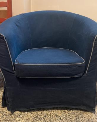 Poltrona Ikea Blu Tessuto