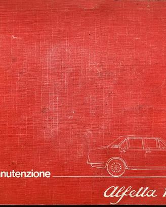Manuale Uso e Manutenzione Alfetta 1.6 / 1.8