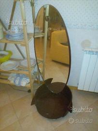 Specchio Ovale circa 1,50 Mt base tonda supporto