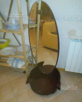 Specchio Ovale circa 1,50 Mt base tonda supporto