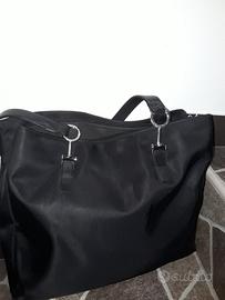 borsa nera tessuto