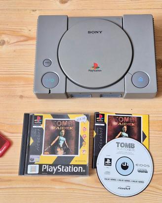 Sony PlayStation 1 + Accessori + Tomb Raider 
