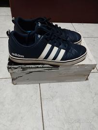 Scarpe Sneakers Adidas VS Pace B74493 Pelle Blu 44