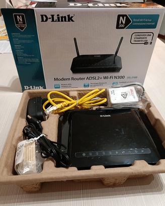Modem Router D-Link DSL‑2750B ADSL2+ Wi‑Fi N300