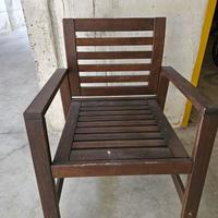 Sedie Ikea in legno da esterno