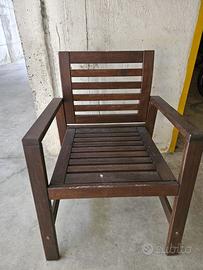 Sedie Ikea in legno da esterno