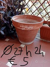 Vaso coccio diametro cm 27 x h cm 24