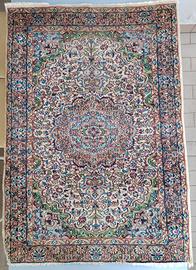 Tappeto Persiano Kerman Vintage Annodato a Mano