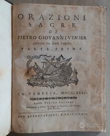 Orazioni Sacre - P.G. Venier 1782 Venezia 