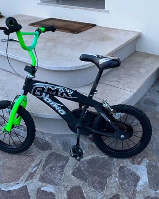Bicicletta bimbo BMX verde / nera
