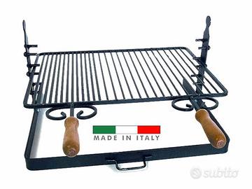GRATICOLA REGOLABILE PER BARBECUE 40 E 50 CM
