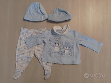 Completino + 2 berretti + tuta neve 1-3 mesi 