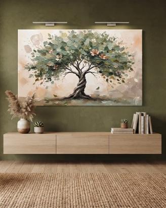 Quadro albero della vita verde salvia e oliva