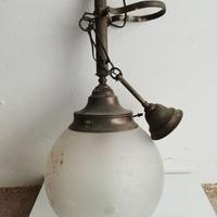 Lampa  / lampadario  palla cristallo satinato