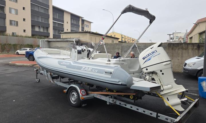 ZAR 53 Classic Grey + 115 CV SUZUKI + CARRELLO (TU