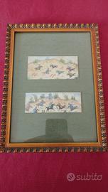 Coppia di miniature persiane sec. XX in cornice