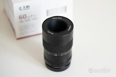 7Artisans 60mm F2.8 Macro Sony E APS-C in garanzia