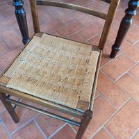 6 sedie in legno primi del 1900