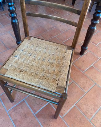 6 sedie in legno primi del 1900