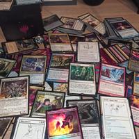 Lotto carte Magic Gathering rare, brillanti, dado