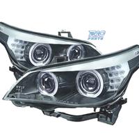 FARI XENON BMW E60 E61 07-10 ANGEL EYES NERO CHIAR
