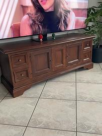 Mobiletto porta tv in arte povera