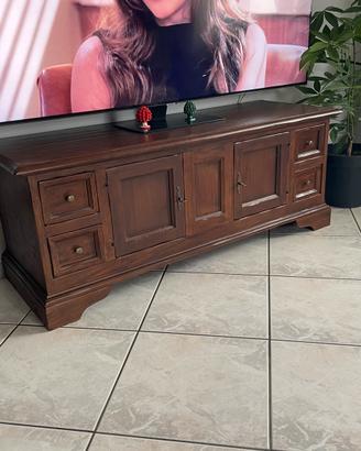 Mobiletto porta tv in arte povera