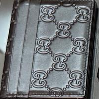 Porta carte di credito Gucci originale in pelle