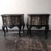 Coppia di comodini Chippendale