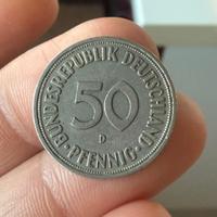 Moneta 50 Pfennig 1968 Germania Ovest - Zecca D