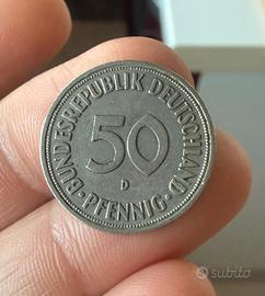 Moneta 50 Pfennig 1968 Germania Ovest - Zecca D