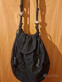 BORSA IN STOFFA  A RETE BLU