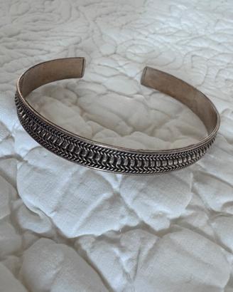 Bracciale rigido indiano in argento