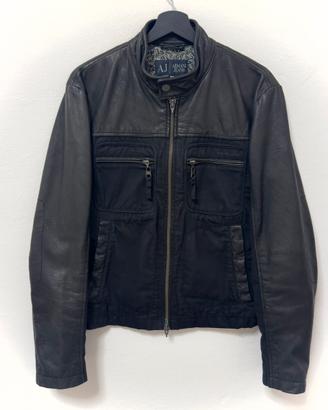 Armani Jeans giacca in pelle da uomo
