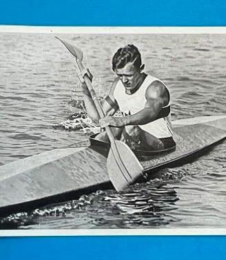 ERNST KREBS 114 K1 KAYAK OLYMPIA BERLIN 1936 card 