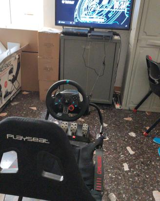 volante Logitech g29 + playseat Challenge Black 