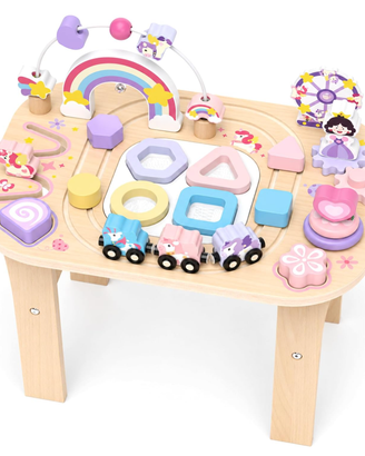 tavolo montessori attività in legno 8 in 1