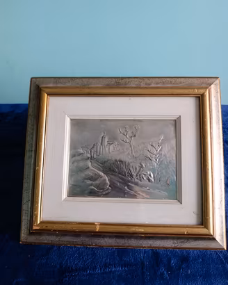Quadro bassorilievo in Argento 925