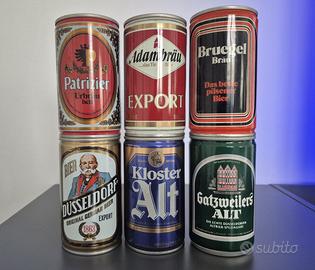 Lotto di 24 lattine birra Germania vintage anni 70