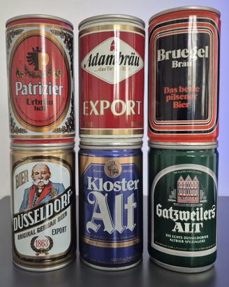 Lotto di 24 lattine birra Germania vintage anni 70