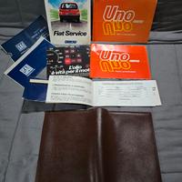 Lotto originale manuali e documenti FIAT Uno 1986 