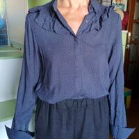 Camicia da donna Pull & Bear color blu scuro