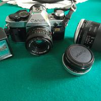 Canon AE-1 + obiettivi e flash
