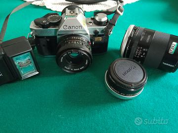 Canon AE-1 + obiettivi e flash