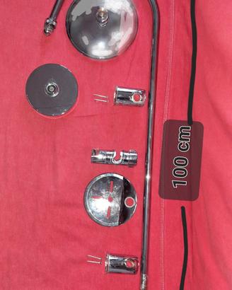 Asta per doccia + due soffioni + accessori