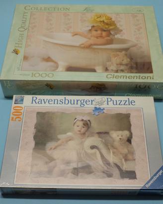 2 Puzzle bimbi Clementoni 1000 500 pcs nuovi